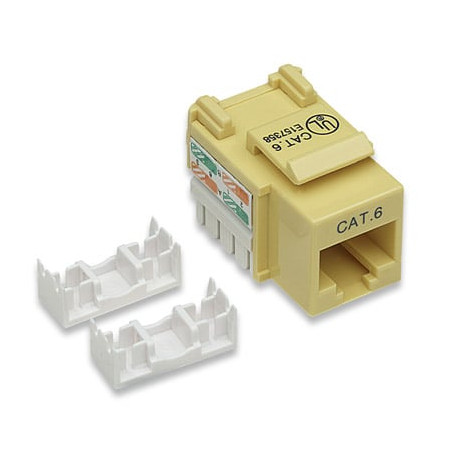 Frutto keystone rj45 cat.6 utp non schermato giallo