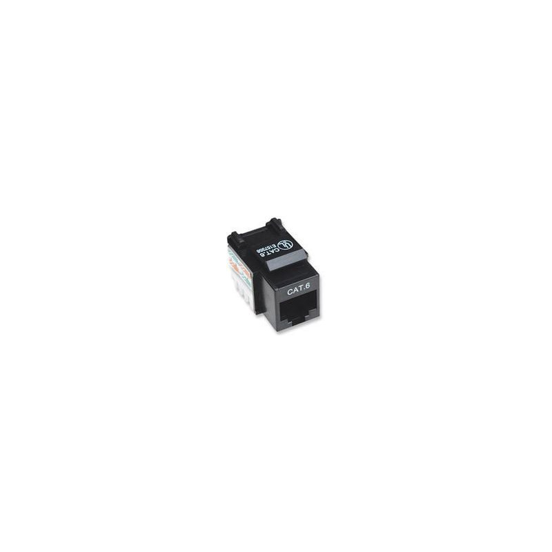 Frutto keystone rj45 cat.6 utp non schermato nero
