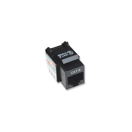 Frutto keystone rj45 cat.6 utp non schermato nero