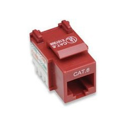 Frutto keystone rj45 cat.6 utp non schermato rosso