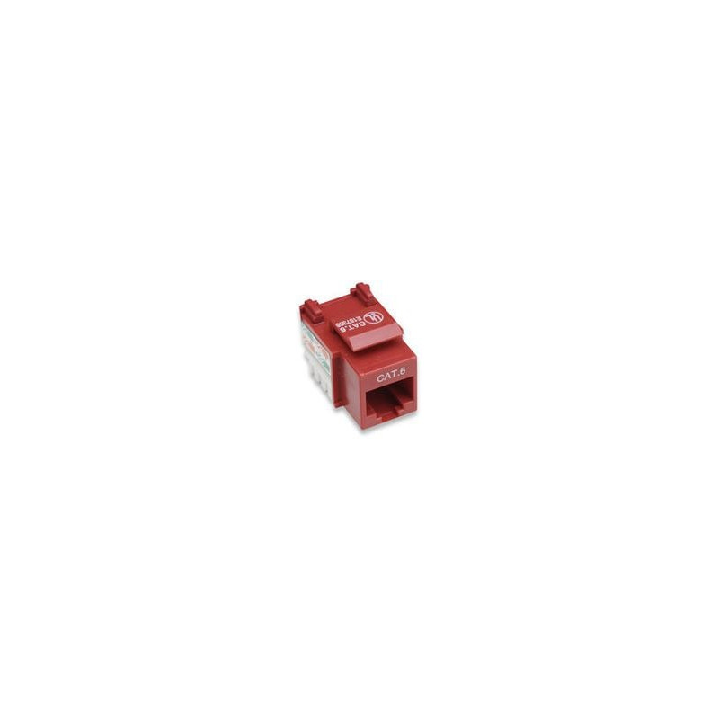 Frutto keystone rj45 cat.6 utp non schermato rosso