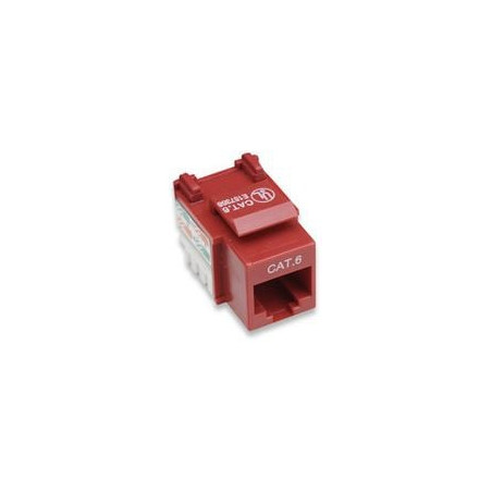 Frutto keystone rj45 cat.6 utp non schermato rosso