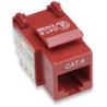 Frutto keystone rj45 cat.6 utp non schermato rosso
