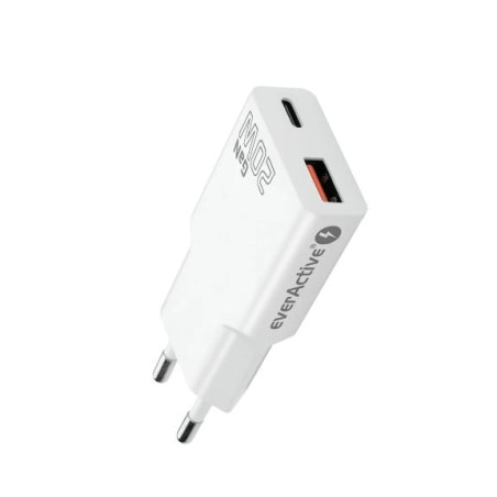 alimentatore da rete everactive gan super slim sc-340q 20w bianco