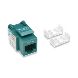 Frutto keystone rj45 cat.6 utp non schermato verde
