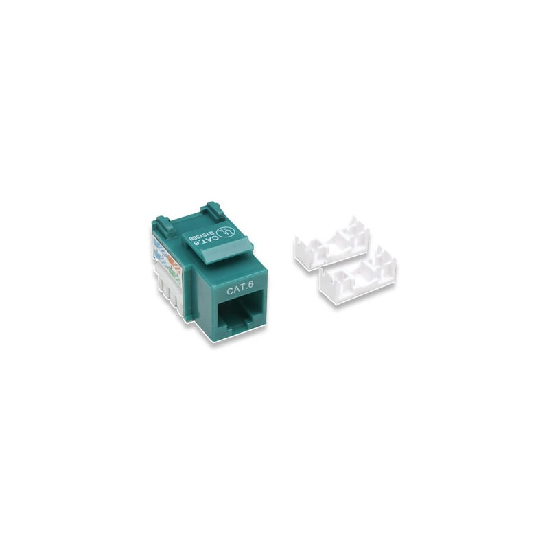 Frutto keystone rj45 cat.6 utp non schermato verde