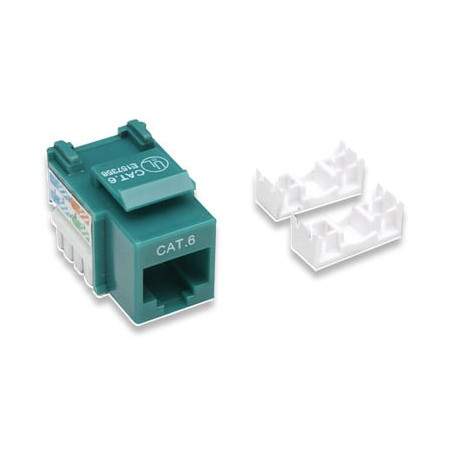Frutto keystone rj45 cat.6 utp non schermato verde