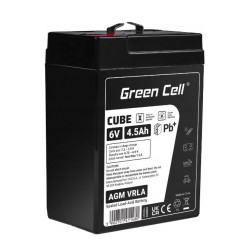batteria green cell agm vrla 6v 4.5ah ip54 nero [azgceuay6v45ahj]
