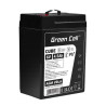 batteria green cell agm vrla 6v 4.5ah ip54 nero [azgceuay6v45ahj]