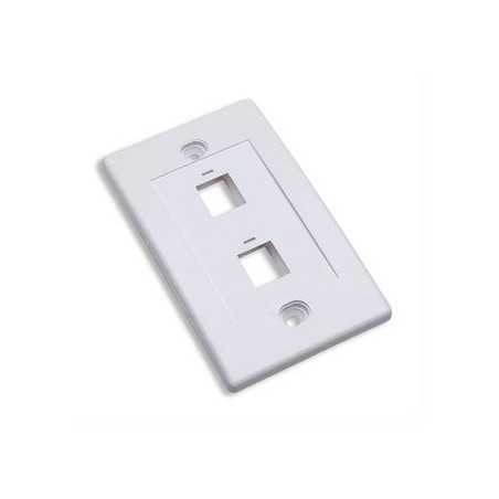 Placca porta frutti 2 posti mod. 503 bianco