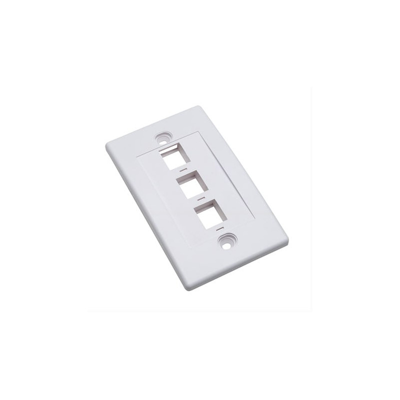 Placca porta frutti 3 posti mod. 503 bianco
