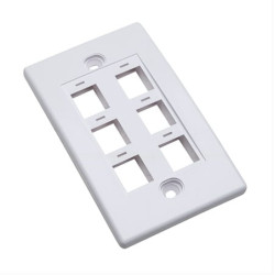 Placca porta frutti 6 posti mod. 503 bianco