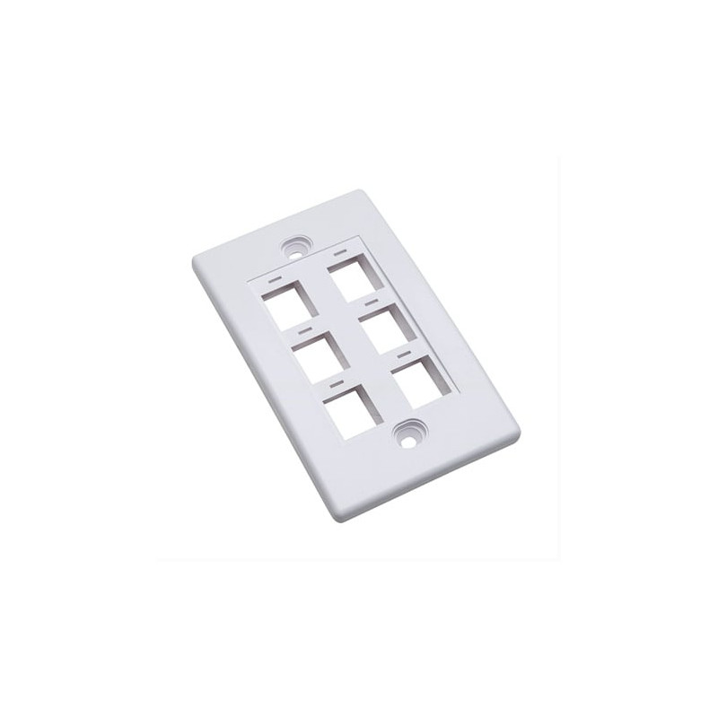 Placca porta frutti 6 posti mod. 503 bianco