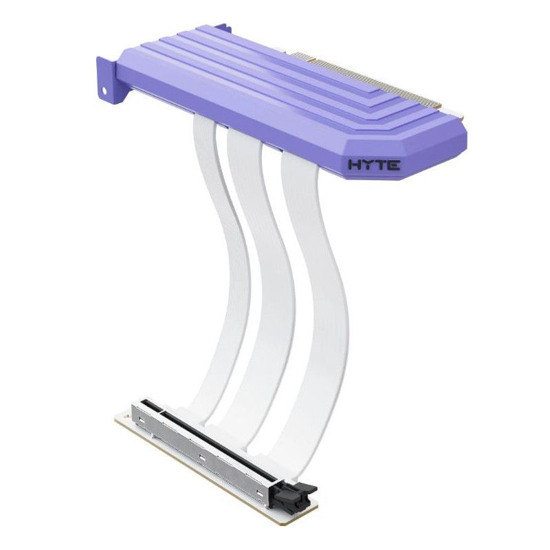cavo di prolunga hyte riser pcie 5.0 20cm viola/bianco [acc-hyte-pcie50-tm]