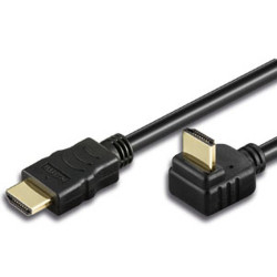 Cavo hdmi high speed c/ethernet angolato, 1 m