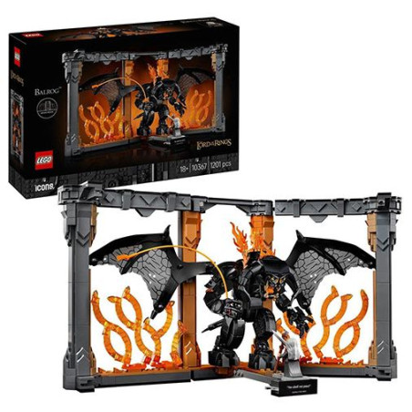 kit di costruzione lego il signore degli anelli balrog book nook