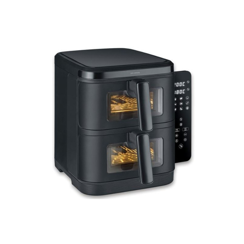 friggitrice ad aria calda severin fr 2468 doppio 11l 2800w nero [2468]