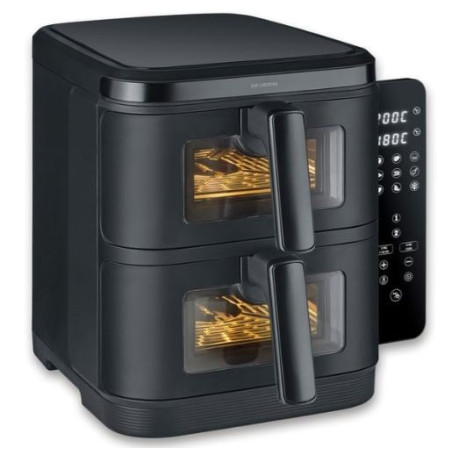 friggitrice ad aria calda severin fr 2468 doppio 11l 2800w nero [2468]