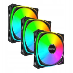 ventola 120x120 montech ax120 pro pwm argb 3x120mm nero