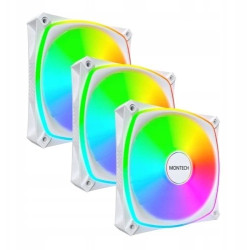 ventola 120x120 montech ax120 pro pwm argb 3x120mm bianco