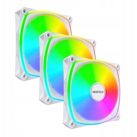 ventola 120x120 montech ax120 pro pwm argb 3x120mm bianco