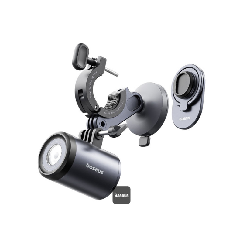 supporto magnetico baseus primetrip con lampada per telefono da bicicletta
