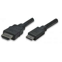 Cavo high speed mini hdmi a hdmi maschi/maschio nero, 5,0 m