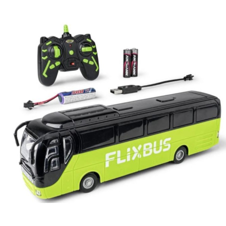 veicolo radiocomandato carson flixbus 2.4ghz 1:64 verde/nero [500404312]