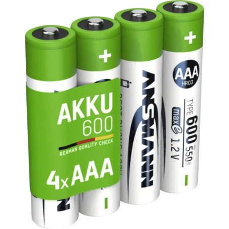 batterie ansmann aaa 1.2v 550mah verde 4pz [1311-0022]