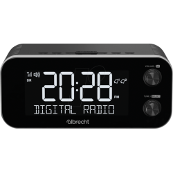 radiosveglia albrecht dr 455 con asa dab+ e fm 5" nero [27455]