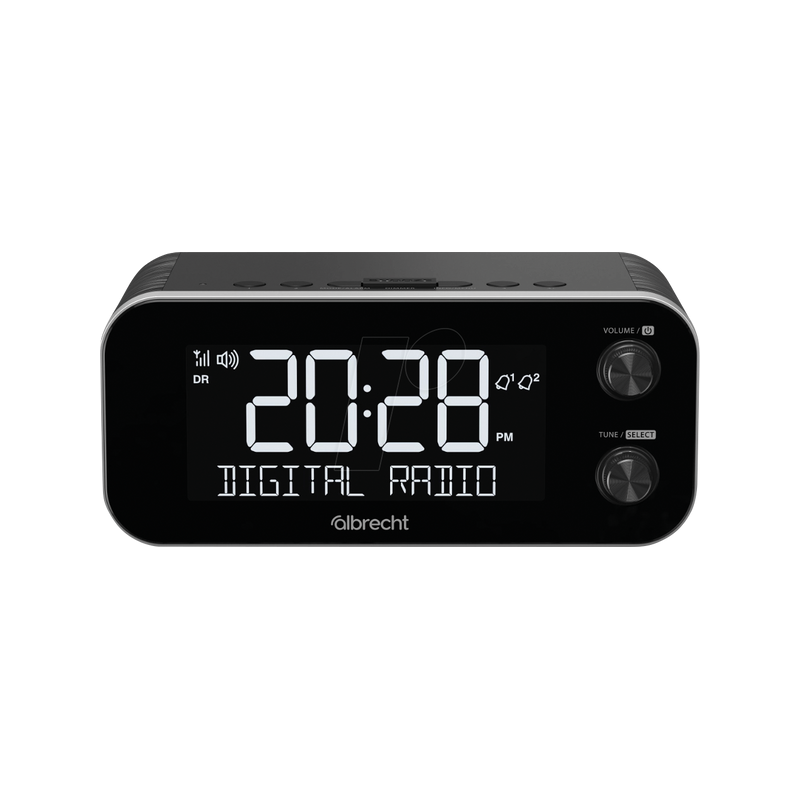 radiosveglia albrecht dr 455 con asa dab+ e fm 5" nero [27455]