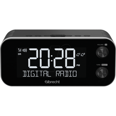 radiosveglia albrecht dr 455 con asa dab+ e fm 5" nero [27455]