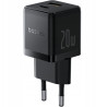 alimentatore da rete baseus palm usb-c usb-a 20w nero [p10111608113-00]