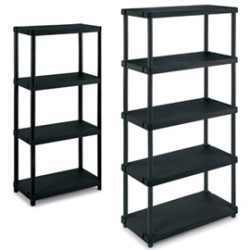 scaffale ppl 5 ripiani 80x40x173,4cm nero art.4080 s/5 [1001895]