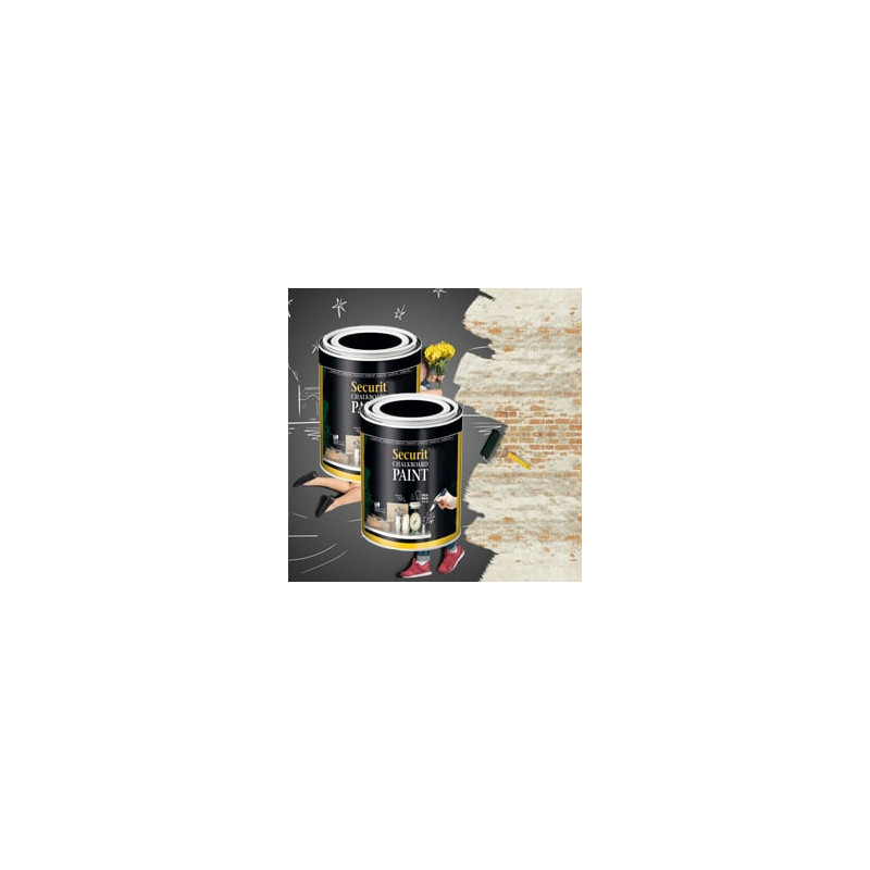 pittura lavagna - nero - 250ml - securit [pnt-bl-sm]