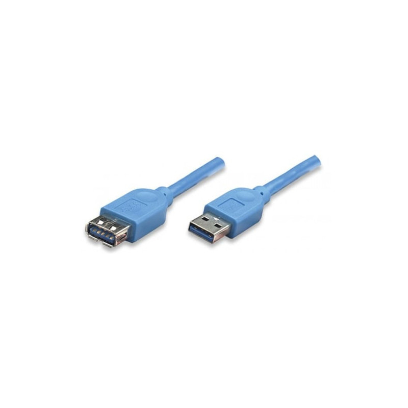 Cavo prolunga usb 3.0 a maschio/a femmina 0,5 m blu