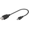 Cavo usb 2.0 a femmina/mini b 5 pin maschio 0,2 m nero