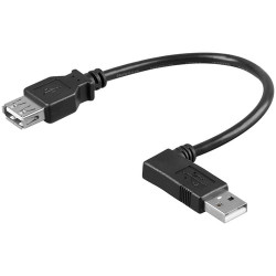 Cavo usb 2.0 a maschio angolato/a femmina 0,3 m