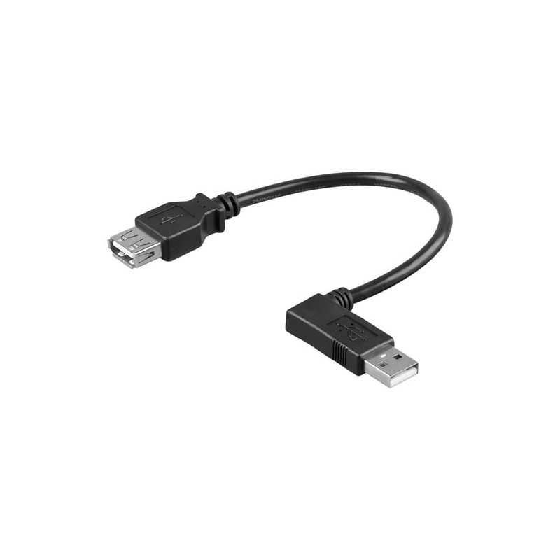 Cavo usb 2.0 a maschio angolato/a femmina 0,3 m