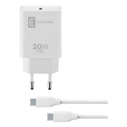 alimentatore da rete cellularline usb-c 20w