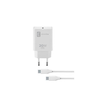alimentatore da rete cellularline usb-c 20w