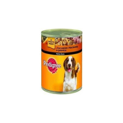 mangime completo pedigree pollame/carote in gelatina per cane 400g
