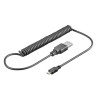 Cavo usb 2.0 spiralato a maschio/microb 5 pin maschio 1m