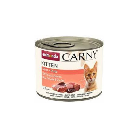 mangime umido animonda carny kitten cuori di manzo e tacchino per