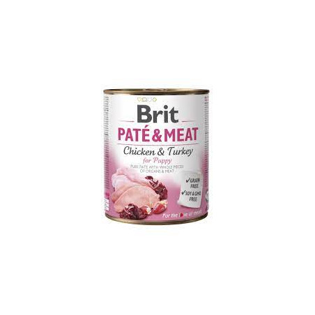 cibo humido brit pate' & meat puppy 800g