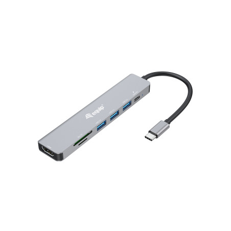 adattatore conceptronic usb-c 7in1 multifunzione argento [133494]