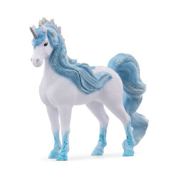figurine schleich bayala 70823 cavalla unicorno 14.4cm blu/argento/bianco