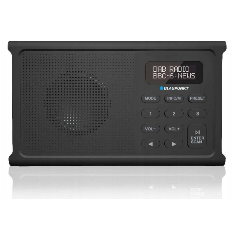 radio portatile blaupunkt dab+/fm/rds/bt/zegar/alarm nero [dr3bk]