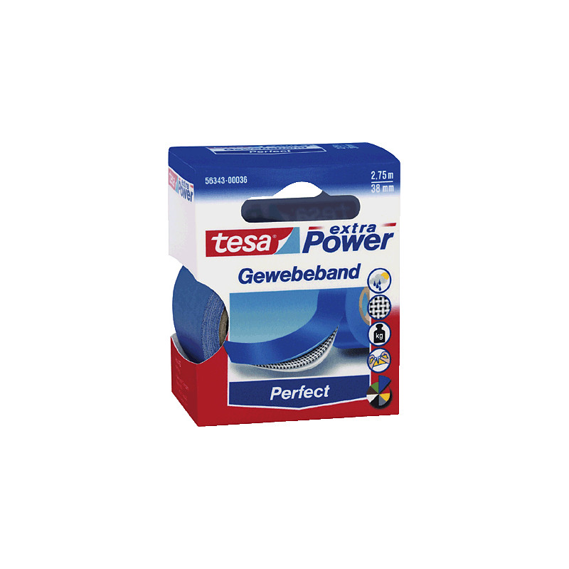 nastro adesivo tesa telato 38mm x 2,7m blu xp perfect [56343-00036-03]