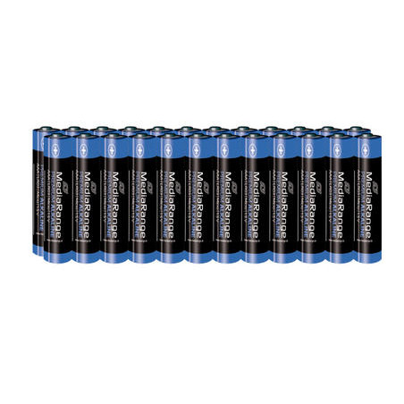 pila mediarange 24 pz. premium aaa mini stilo (alkaline/lr03) [mrbatterie